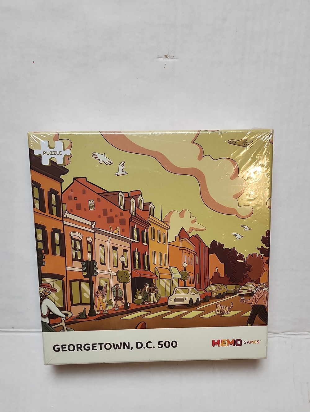 Georgetown, D.C. 500-Piece Illustrated Puzzle - Yellow & Orange